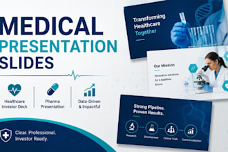 medical presentation slides, healthcare investor deck, pharma presentation