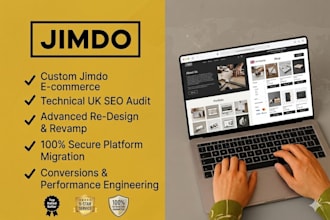 design a high converting jimdo e commerce store advanced UK SEO audit redesign