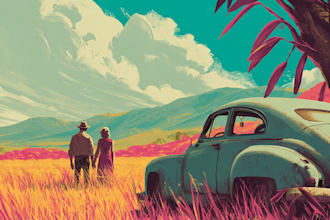 create authentic retro comic illustration