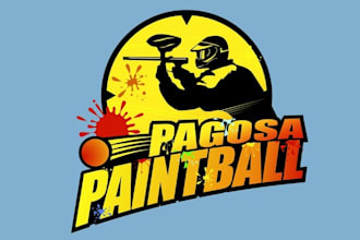 make feel logo for a paintball park signage advertising etc