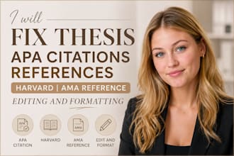 fix thesis apa citations references harvard ama reference editing and formatting