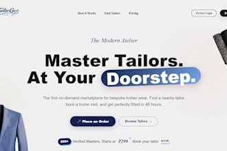 design a modern landing page for your startup or business