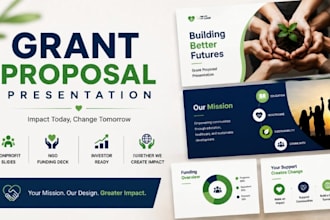 grant proposal presentation, nonprofit slides, ngo funding investor deck