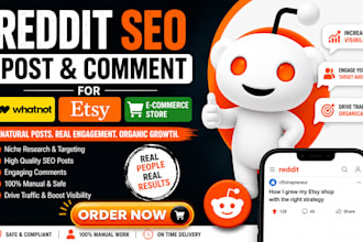do reddit seo post and comment for whatnot store esty promo ecommerce marketing