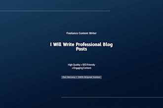 high quality content writing and research