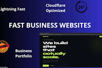 design a lightning fast business website on cloudflare