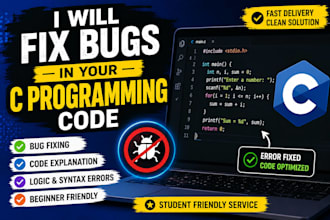 fix bugs in your c programming code and explain the solution