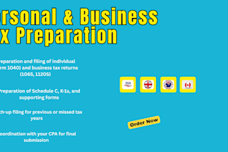 prepare your business and personal  tax returns