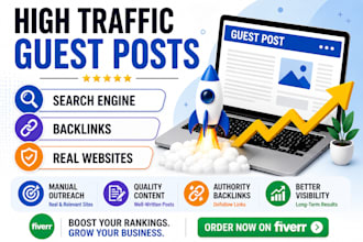 do guest post on high traffic websites with seo backlinks