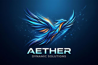 design a modern and dynamic flying logo for your brand