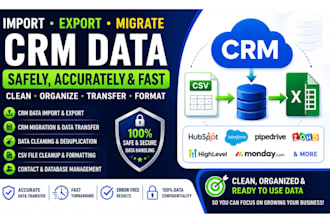 import export and migrate crm data cleanup safely accurately and fast