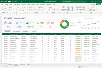 create inventory management spreadsheet, sales tracker, ecommerce stock sheet