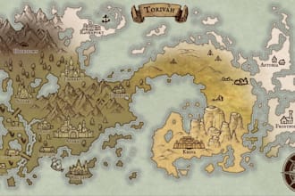 create a fantasy map of your world