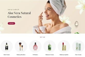 design a modern cosmetic and beauty website