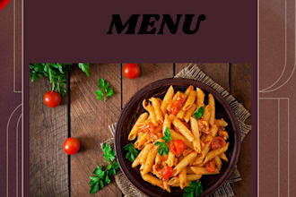 design aesthetic food menu, restaurant flyers,