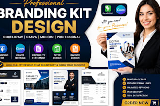 coreldraw branding kit on canva flyer capability statement design canva invoice