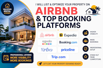publish and optimize airbnb expedia agoda bookingcom vrbo priceline tripcom