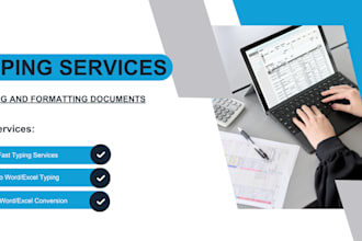 fast typing services, retype scanned documents, format ms word