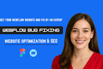 fix webflow bugs or any technical issues, responsiveness, and webflow seo