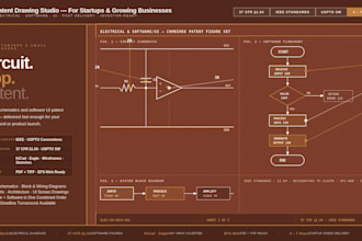 draw electrical and software UI patent figures for startups exploded view