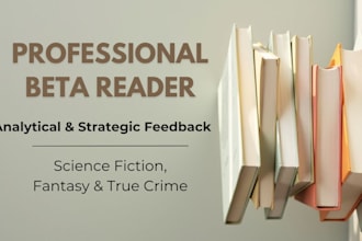 be your professional beta reader with marketing perspective