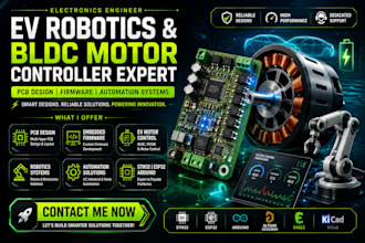 do ev robotics bldc motor controller pcb embedded firmware and automation system
