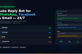 set up whatsapp and facebook auto reply bot using n8n automation