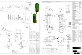 create professional industrial and product manufacturing drawings
