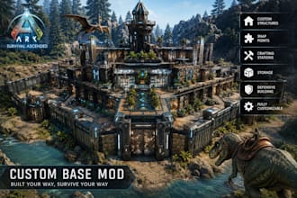 create custom structures and base building mods for ark survival ascended