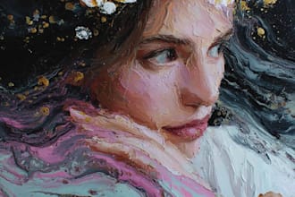 design a in oil painting style