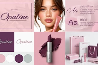 create a modern logo design and brand identity for your social media business