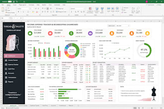 create income expense tracker, bookkeeping spreadsheet, cash flow spreadsheet