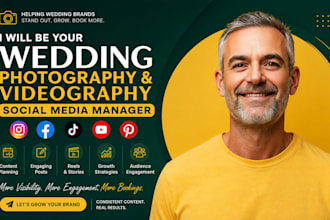 be your wedding photographer videographer social media manager content creation
