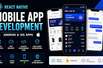 develop a professional react native mobile app