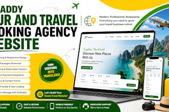 create a tour and travel agency booking godaddy website