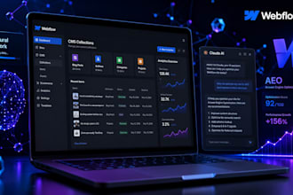 build ai powered webflow cms site with claude ai, aeo answer engine optimization