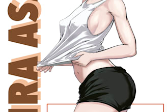 draw anime character, nsfw and illustration, oc or vtuber