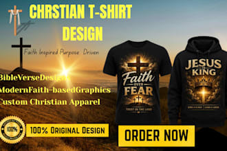 design trendy christian typography t shirts