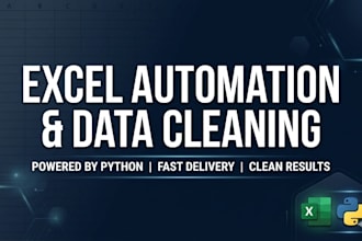 automate excel or data tasks using python