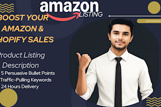 write persuasive amazon product listing, SEO product descriptions, fba listing