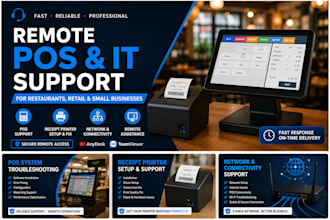 provide remote pos support for restaurants and retail shops