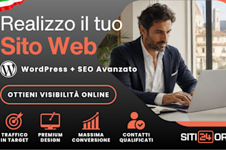 a premium wordpress website, sito italiano, landing page e SEO avanzato
