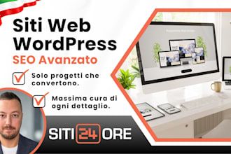 a premium wordpress website, sito italiano, landing page e SEO avanzato