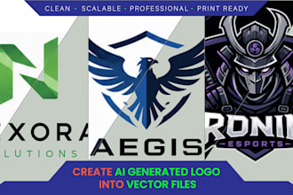create your ai logo into vector files
