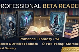 beta read your romance fantasy ya novel or romance beta reader
