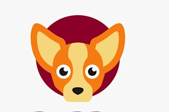 design modern animal or pet dog cat and veterinary logo