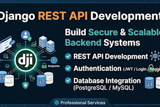 build django rest API backend with authentication and database