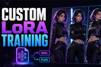train a custom character or style lora for sdxl and flux