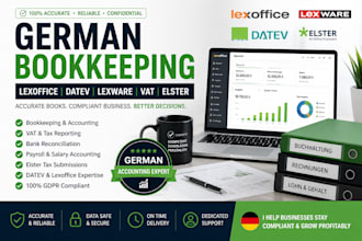 do german bookkeeping in lexoffice, datev, and lexware