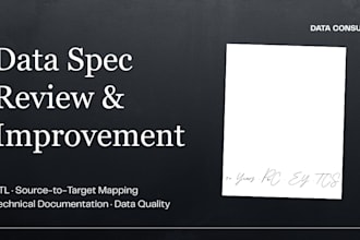 review and improve your data specification document